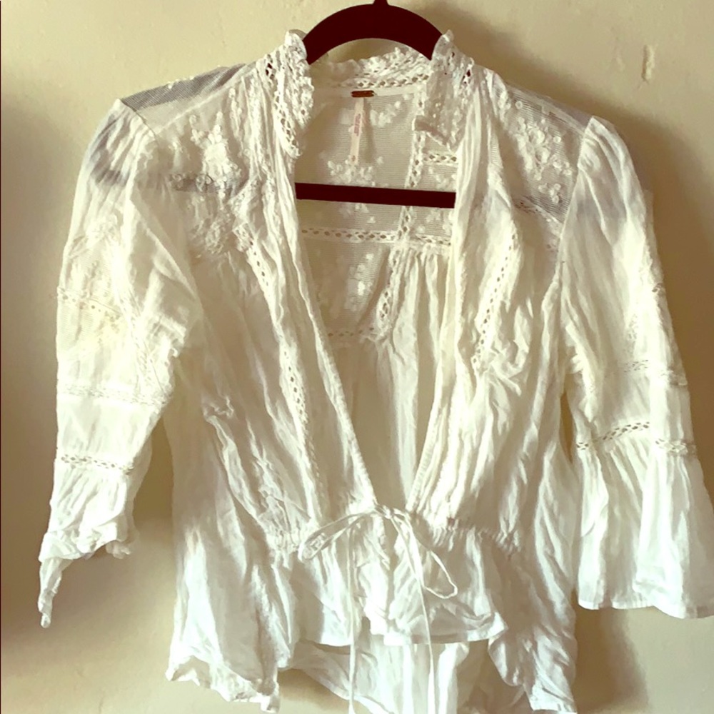 Free people boho embroidered top